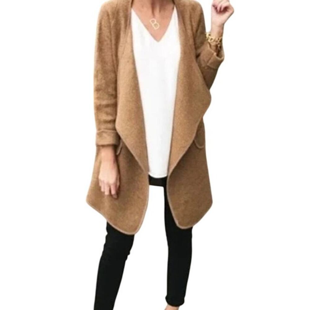 Goodnight Macaroon Tami Marl Knit Womens Cardigan OS Wrapped Open Front Outdoor